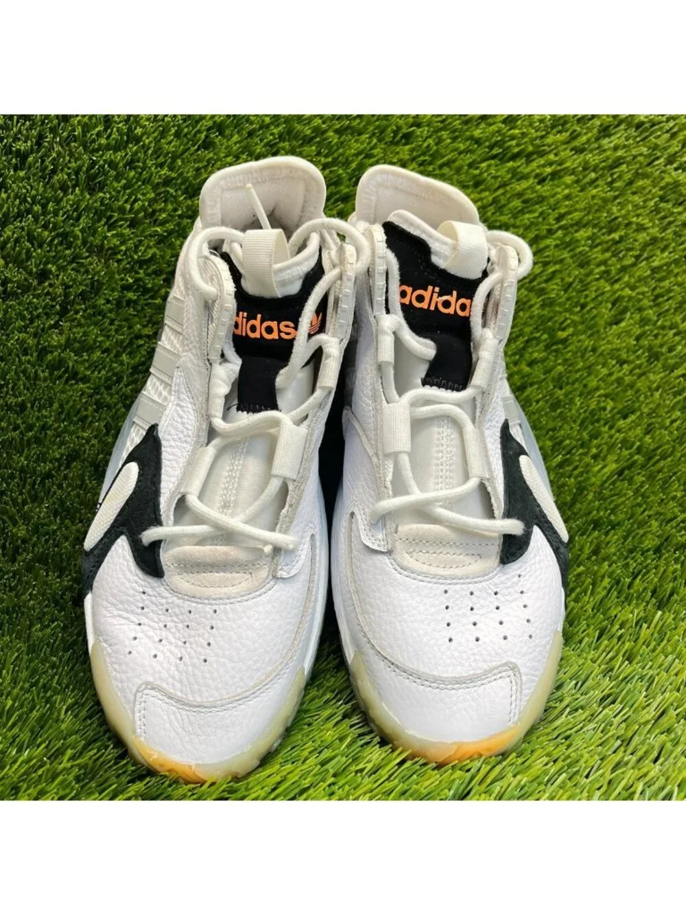Adidas Streetball Mens Size 6.5 White Black Athletic Basketball Shoes Sneakers_5